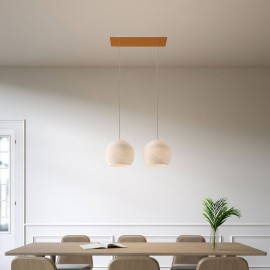 Creative Cables - Κρεμαστό Φωτιστικό 2φωτο Με Ορθογώνια Ροζέτα Rose One