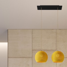 Creative Cables - Κρεμαστό Φωτιστικό 2φωτο Με Ορθογώνια Ροζέτα Rose One