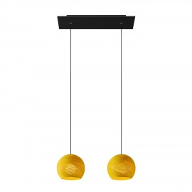 Creative Cables - Κρεμαστό Φωτιστικό 2φωτο Με Ορθογώνια Ροζέτα Rose One Και Καπέλα Dome XS Creative Cables - Κρεμαστό Φωτιστικό 2φωτο Με Ορθογώνια Ροζέτα Rose One Και Καπέλα Dome XS