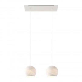 Creative Cables - Κρεμαστό Φωτιστικό 2φωτο Με Ορθογώνια Ροζέτα Rose One Και Καπέλα Dome XS Creative Cables - Κρεμαστό Φωτιστικό 2φωτο Με Ορθογώνια Ροζέτα Rose One Και Καπέλα Dome XS