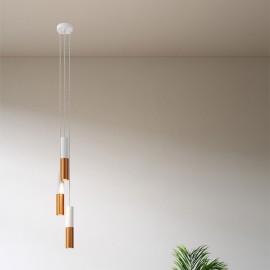 Creative Cables - Κρεμαστό Φωτιστικό 3φωτο Με Μεταλλικά Σποτ Σωλήνες Tub-E14