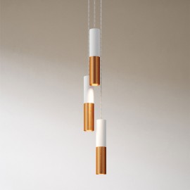 Creative Cables - Κρεμαστό Φωτιστικό 3φωτο Με Μεταλλικά Σποτ Σωλήνες Tub-E14