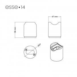 Creative Cables - Γραμμικό Φωτιστικό για Τοίχο ή Οροφή Esse14 Αδιάβροχο IP44