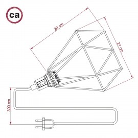 Creative Cables - Επιτραπέζιο Φωτιστικό Table Snake Με Κλουβί Διαμάντι Creative Cables - Επιτραπέζιο Φωτιστικό Table Snake Με Κλουβί Διαμάντι