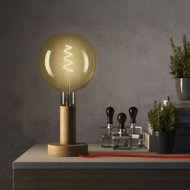 Creative Cables - Επιτραπέζιο Φωτιστικό Posaluce Wood L 14,2 cm