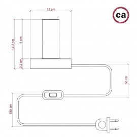 Creative Cables - Επιτραπέζιο Φωτιστικό Posaluce Wood L 14,2 cm