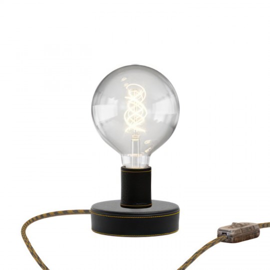 Creative Cables - Επιτραπέζιο Φωτιστικό Δερμάτινο Posaluce Globe