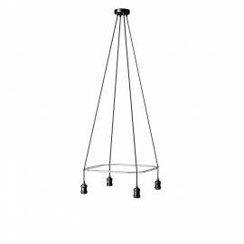 Creative cables - Τετράγωνος 4φωτος πολυέλαιος Cage Crystal