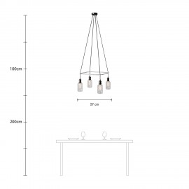 Creative cables - Τετράγωνος 4φωτος πολυέλαιος Cage Crystal Creative cables - Τετράγωνος 4φωτος πολυέλαιος Cage Crystal