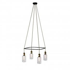 Creative cables - Τετράγωνος 4φωτος πολυέλαιος Cage Crystal Creative cables - Τετράγωνος 4φωτος πολυέλαιος Cage Crystal