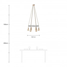 Creative Cables - Κυκλικός 6φωτος Πολυέλαιος Cage Globe
