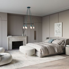 Creative Cables - 6φωτος Πολυέλαιος Cage Με Λάμπες Αχλάδι ST64