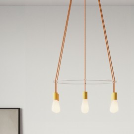 Creative Cables - 6φωτος Πολυέλαιος Cage Με Λάμπες Αχλάδι ST64