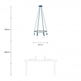 Creative Cables - 6φωτος Πολυέλαιος Cage Με Λάμπες Αχλάδι ST64
