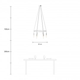 Creative Cables - 6φωτος Πολυέλαιος Cage P-Light
