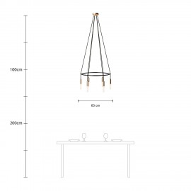 Creative Cables - 6φωτος Πολυέλαιος Cage P-Light