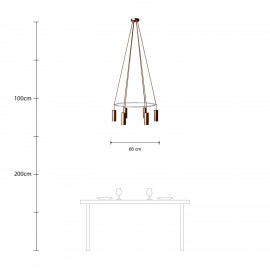 Creative Cables - 6φωτος Πολυέλαιος Cage Tub-E14
