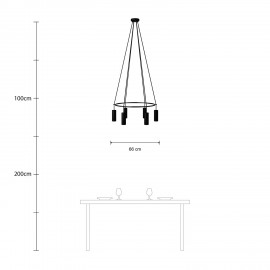 Creative Cables - 6φωτος Πολυέλαιος Cage Tub-E14