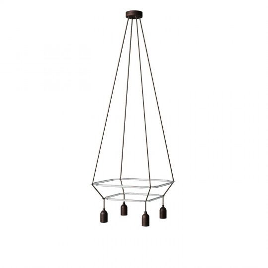 Creative Cables - 4φωτος Πολυέλαιος Με Διπλό Cage Bumped