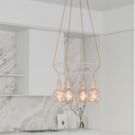 Creative Cables - 4φωτος Πολυέλαιος Με Διπλό Cage Bumped