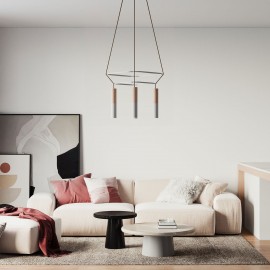 Creative Cables - 4φωτος Πολυέλαιος Με Διπλό Cage Tub-E14 Creative Cables - 4φωτος Πολυέλαιος Με Διπλό Cage Tub-E14