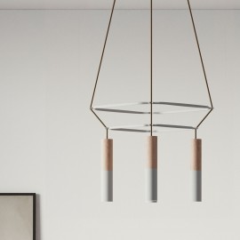 Creative Cables - 4φωτος Πολυέλαιος Με Διπλό Cage Tub-E14 Creative Cables - 4φωτος Πολυέλαιος Με Διπλό Cage Tub-E14