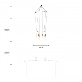 Creative Cables - 6φωτος Πολυέλαιος Με Διπλό Cage P-Light