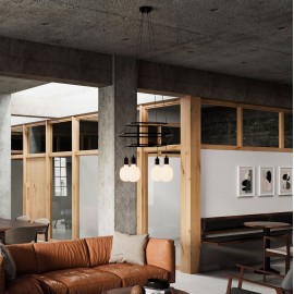 Creative Cables - 4φωτος Πολυέλαιος Με Τριπλό Cage Rodi