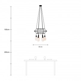 Creative Cables - 4φωτος Πολυέλαιος Με Τριπλό Cage Rodi