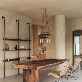 Creative Cables - 4φωτος Πολυέλαιος Με Τριπλό Cage Tub-E14