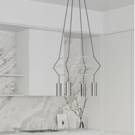 Creative Cables - 4φωτος Πολυέλαιος Με Τριπλό Cage Tub-E14