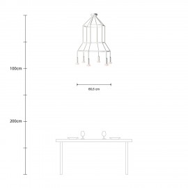 Creative Cables - 6φωτος Πολυέλαιος Με Τριπλό Cage P-Light Dash