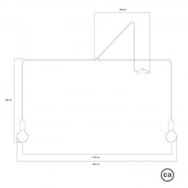 Creative Cables - Κρεμαστό φωτιστικό Εξωτερικού Χώρου Με 2 Λάμπες T-Snake EIVA