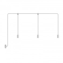 Creative Cables - Κρεμαστό φωτιστικό Εξωτερικού Χώρου E-Snake EIVA 3-φωτο IP65 Με Ροζέτα