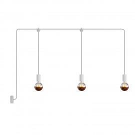 Creative Cables - Κρεμαστό φωτιστικό Εξωτερικού Χώρου E-Snake EIVA 3-φωτο IP65 Με Ροζέτα