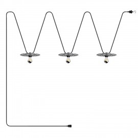 Creative Cables - Έτοιμη Γιρλάντα Lumet Maioliche 10m Υφασμάτινο Καλώδιο Πλακέ Με 3 Λάμπες