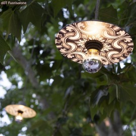 Creative Cables - Έτοιμη Γιρλάντα Lumet Maioliche 10m Υφασμάτινο Καλώδιο Πλακέ Με 3 Λάμπες