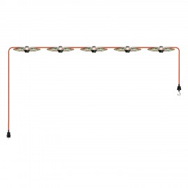 Creative Cables - Έτοιμη Γιρλάντα Lumet Maioliche 7,5m Υφασμάτινο Καλώδιο Πλακέ Με 5 Λάμπες Creative Cables - Έτοιμη Γιρλάντα Lumet Maioliche 7,5m Υφασμάτινο Καλώδιο Πλακέ Με 5 Λάμπες