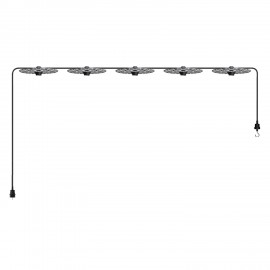 Creative Cables - Έτοιμη Γιρλάντα Lumet Maioliche 7,5m Υφασμάτινο Καλώδιο Πλακέ Με 5 Λάμπες Creative Cables - Έτοιμη Γιρλάντα Lumet Maioliche 7,5m Υφασμάτινο Καλώδιο Πλακέ Με 5 Λάμπες