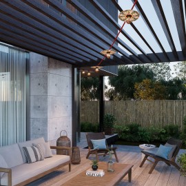 Creative Cables - Έτοιμη Γιρλάντα Lumet Maioliche 7,5m Υφασμάτινο Καλώδιο Πλακέ Με 5 Λάμπες Creative Cables - Έτοιμη Γιρλάντα Lumet Maioliche 7,5m Υφασμάτινο Καλώδιο Πλακέ Με 5 Λάμπες