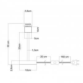 Creative Cables - Ξύλινη Βάση Επιτραπέζιου Φωτιστικού Alzaluce Wood