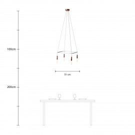 Creative Cables - Τετράγωνος 4φωτος πολυέλαιος Cage P-Light Creative Cables - Τετράγωνος 4φωτος πολυέλαιος Cage P-Light