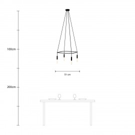 Creative Cables - Τετράγωνος 4φωτος πολυέλαιος Cage P-Light Creative Cables - Τετράγωνος 4φωτος πολυέλαιος Cage P-Light