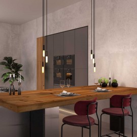 Creative Cables - Κρεμαστό Ασύμμετρο Πολύφωτο Με 3 Λάμπες Σποτ P-Light