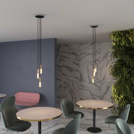 Creative Cables - Κρεμαστό Ασύμμετρο Πολύφωτο Με 3 Λάμπες Σποτ P-Light