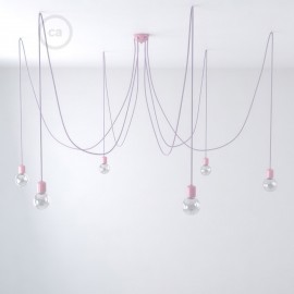 Creative Cables - Κεραμικό Φωτιστικό Αράχνη Με 6 Κρεμαστές Λάμπες Και Υφασμάτινο Καλώδιο Creative Cables - Κεραμικό Φωτιστικό Αράχνη Με 6 Κρεμαστές Λάμπες Και Υφασμάτινο Καλώδιο