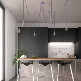 Creative Cables - Κεραμικό Φωτιστικό Αράχνη Με 6 Κρεμαστές Λάμπες Και Υφασμάτινο Καλώδιο Creative Cables - Κεραμικό Φωτιστικό Αράχνη Με 6 Κρεμαστές Λάμπες Και Υφασμάτινο Καλώδιο