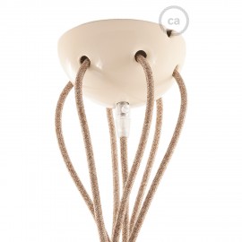 Creative Cables - Κεραμικό Φωτιστικό Αράχνη Με 6 Κρεμαστές Λάμπες Και Υφασμάτινο Καλώδιο Creative Cables - Κεραμικό Φωτιστικό Αράχνη Με 6 Κρεμαστές Λάμπες Και Υφασμάτινο Καλώδιο
