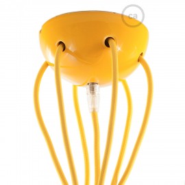Creative Cables - Κεραμικό Φωτιστικό Αράχνη Με 6 Κρεμαστές Λάμπες Και Υφασμάτινο Καλώδιο Creative Cables - Κεραμικό Φωτιστικό Αράχνη Με 6 Κρεμαστές Λάμπες Και Υφασμάτινο Καλώδιο