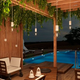 Creative Cables - Κρεμαστό Φωτιστικό Εξωτερικού Χώρου EIVA ELEGANT Με 5m Υφασμάτινο Καλώδιο